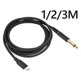 Maxbell Audio Cable 6.35mm 1/4in Sturdy Instrument Cable for Speaker Equalizer Mixer 100cm