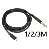 Maxbell Audio Cable 6.35mm 1/4in Sturdy Instrument Cable for Speaker Equalizer Mixer 100cm