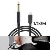 Maxbell Audio Cable 6.35mm 1/4in Sturdy Instrument Cable for Speaker Equalizer Mixer 100cm