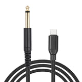 Maxbell Audio Cable 6.35mm 1/4in Sturdy Instrument Cable for Speaker Equalizer Mixer 100cm