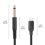 Maxbell Audio Cable 6.35mm 1/4in Sturdy Instrument Cable for Speaker Equalizer Mixer 200cm