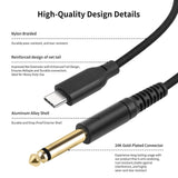 Maxbell Audio Cable 6.35mm 1/4in Sturdy Instrument Cable for Speaker Equalizer Mixer 200cm