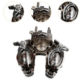 Maxbell Tom Double Ball Clamp Stainless Steel for Toms Cowbell Universal Multi Clamp