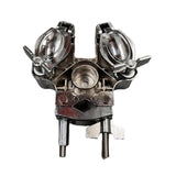 Maxbell Tom Double Ball Clamp Stainless Steel for Toms Cowbell Universal Multi Clamp