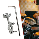 Maxbell Cowbell Percussion Mounting Bracket with L Rod for Music Instrument Drum Set