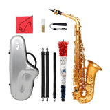 Maxbell E Flat Alto Saxophone Gold Woodwind Instrument Parts for Concert Examination