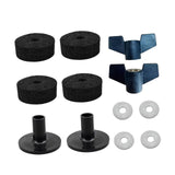 Maxbell 12Pcs Cymbal Stand Felts with Nuts Accessory Professional Cymbal Replacement black