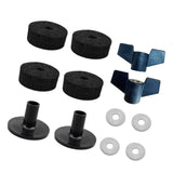 Maxbell 12Pcs Cymbal Stand Felts with Nuts Accessory Professional Cymbal Replacement black