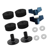 Maxbell 12Pcs Cymbal Stand Felts with Nuts Accessory Professional Cymbal Replacement black