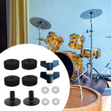 Maxbell 12Pcs Cymbal Stand Felts with Nuts Accessory Professional Cymbal Replacement black