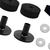 Maxbell 12Pcs Cymbal Stand Felts with Nuts Accessory Professional Cymbal Replacement black