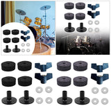 Maxbell 12Pcs Cymbal Stand Felts with Nuts Accessory Professional Cymbal Replacement black