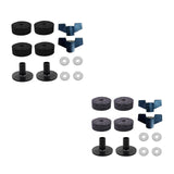 Maxbell 12Pcs Cymbal Stand Felts with Nuts Accessory Professional Cymbal Replacement black