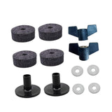 Maxbell 12Pcs Cymbal Stand Felts with Nuts Accessory Professional Cymbal Replacement gray