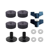 Maxbell 12Pcs Cymbal Stand Felts with Nuts Accessory Professional Cymbal Replacement gray