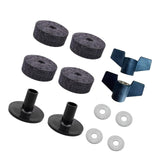 Maxbell 12Pcs Cymbal Stand Felts with Nuts Accessory Professional Cymbal Replacement gray