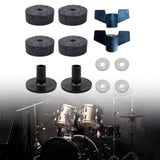 Maxbell 12Pcs Cymbal Stand Felts with Nuts Accessory Professional Cymbal Replacement gray