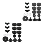 Maxbell 18Pcs Cymbal Replacement with Nuts Professional Accessory Cymbal Stand Felts black