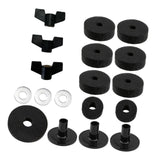 Maxbell 18Pcs Cymbal Replacement with Nuts Professional Accessory Cymbal Stand Felts black