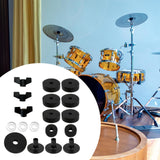 Maxbell 18Pcs Cymbal Replacement with Nuts Professional Accessory Cymbal Stand Felts black
