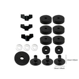 Maxbell 18Pcs Cymbal Replacement with Nuts Professional Accessory Cymbal Stand Felts black