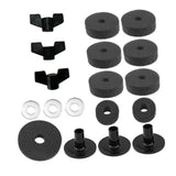 Maxbell 18Pcs Cymbal Replacement with Nuts Professional Accessory Cymbal Stand Felts gray