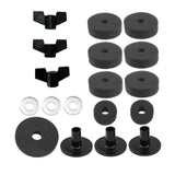 Maxbell 18Pcs Cymbal Replacement with Nuts Professional Accessory Cymbal Stand Felts gray