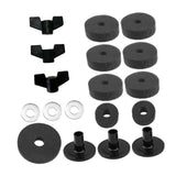 Maxbell 18Pcs Cymbal Replacement with Nuts Professional Accessory Cymbal Stand Felts gray
