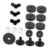 Maxbell 18Pcs Cymbal Replacement with Nuts Professional Accessory Cymbal Stand Felts gray
