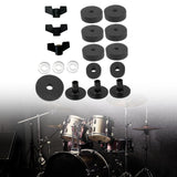 Maxbell 18Pcs Cymbal Replacement with Nuts Professional Accessory Cymbal Stand Felts gray