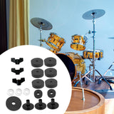 Maxbell 18Pcs Cymbal Replacement with Nuts Professional Accessory Cymbal Stand Felts gray