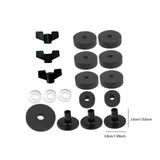 Maxbell 18Pcs Cymbal Replacement with Nuts Professional Accessory Cymbal Stand Felts gray