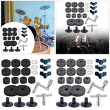 Maxbell 23Pcs Cymbal Replacement Accessories Cymbal Stand Felts for Percussion Parts Black