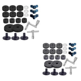 Maxbell 23Pcs Cymbal Replacement Accessories Cymbal Stand Felts for Percussion Parts Black