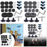 Maxbell 23Pcs Cymbal Replacement Accessories Cymbal Stand Felts for Percussion Parts Black