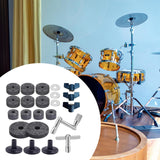 Maxbell 23Pcs Cymbal Replacement Accessories Cymbal Stand Felts for Percussion Parts Gray