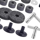 Maxbell 23Pcs Cymbal Replacement Accessories Cymbal Stand Felts for Percussion Parts Gray