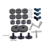 Maxbell 23Pcs Cymbal Replacement Accessories Cymbal Stand Felts for Percussion Parts Gray