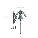 Maxbell Door Bell Iron Wall Mounted Dinner Bell for Front Entrances Weddings Porches