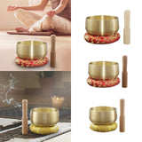 Maxbell Tibetan Bowl Set Mindfulness Yoga with Mallet for Office Friends Men 6inch