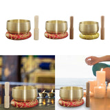 Maxbell Tibetan Bowl Set Mindfulness Yoga with Mallet for Office Friends Men 6inch