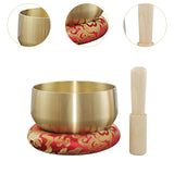 Maxbell Tibetan Bowl Set Mindfulness Yoga with Mallet for Office Friends Men 6inch