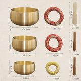 Maxbell Tibetan Bowl Set Mindfulness Yoga with Mallet for Office Friends Men 6inch