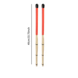 Maxbell Bamboo Drumsticks Quiet 15.75 inch Length for Rock Band Acoustic Performance red