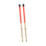 Maxbell Bamboo Drumsticks Quiet 15.75 inch Length for Rock Band Acoustic Performance red