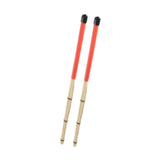 Maxbell Bamboo Drumsticks Quiet 15.75 inch Length for Rock Band Acoustic Performance red
