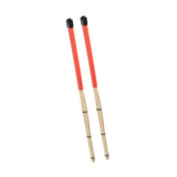 Maxbell Bamboo Drumsticks Quiet 15.75 inch Length for Rock Band Acoustic Performance red