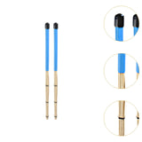 Maxbell Bamboo Drumsticks Quiet 15.75 inch Length for Rock Band Acoustic Performance blue