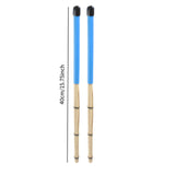 Maxbell Bamboo Drumsticks Quiet 15.75 inch Length for Rock Band Acoustic Performance blue