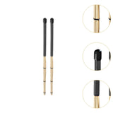 Maxbell Bamboo Drumsticks Quiet 15.75 inch Length for Rock Band Acoustic Performance black